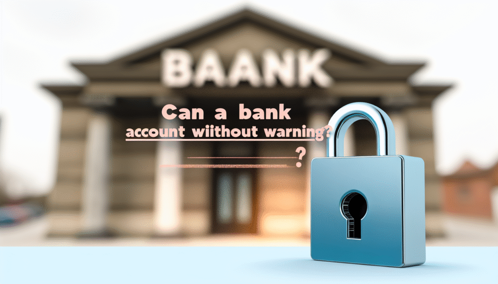 Czy bank może zamknąć konto bez ostrzeżenia?